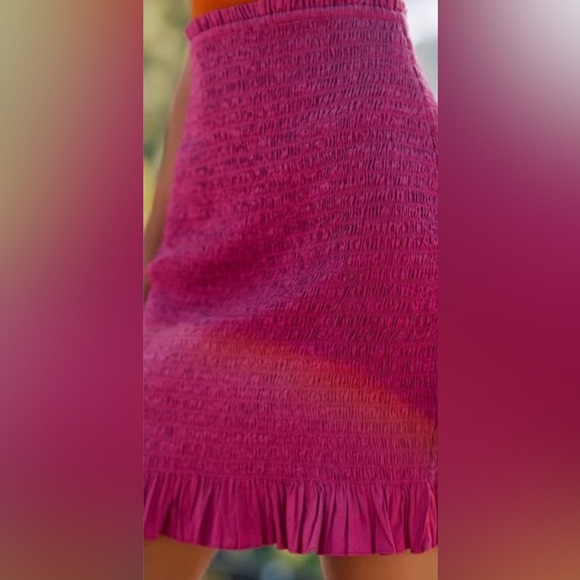 Anthropologie Smocked Mini Skirt -XL - Picture 4 of 5